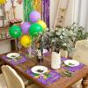 imageARKENY Mardi Gras Carnival Placemats 12x18 Inches Set of 4 Mask Beads Purple Seasonal Farmhouse Burlap Indoor Kitchen Dining Table Decorations for Home Party AP5524