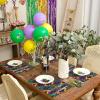 imageARKENY Mardi Gras Placemats 12x18 Inches Set of 4 Fleur De Lis Seasonal Farmhouse Diamond Lattice Burlap Indoor Kitchen Dining Table Decorations for Home Party AP0684
