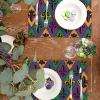 imageARKENY Mardi Gras Placemats 12x18 Inches Set of 4 Fleur De Lis Seasonal Farmhouse Diamond Lattice Burlap Indoor Kitchen Dining Table Decorations for Home Party AP0684