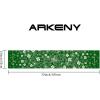 imageARKENY St Patricks Day Table Runner 13x72 Inches Green Shamrock Lucky Spring Seasonal Farmhouse Burlap Indoor Kitchen Dining Table Decorations for Home Party AT55172