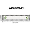 imageARKENY St Patricks Day Table Runner 13x72 Inches Green Shamrock Mason Jar Lucky Spring Seasonal Farmhouse Buffalo Plaid Burlap Indoor Kitchen Dining Table Decorations for Home Party AT54772