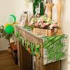 imageARKENY St Patricks Day Table Runner 13x72 Inches Green Shamrock Spring Seasonal Farmhouse Buffalo Plaid Burlap Indoor Kitchen Dining Table Decorations for Home Party AT38672