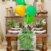 imageARKENY St Patricks Day Table Runner 13x72 Inches Green Shamrock Spring Seasonal Farmhouse Buffalo Plaid Burlap Indoor Kitchen Dining Table Decorations for Home Party AT38672