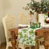 imageARKENY St Patricks Day Table Runner 13x72 Inches Green Shamrock Spring Seasonal Farmhouse Burlap Indoor Kitchen Dining Table Decorations for Home Party AT08072