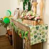 imageARKENY St Patricks Day Table Runner 13x72 Inches Shamrock Green Spring Seasonal Farmhouse Burlap Indoor Kitchen Dining Table Decorations for Home Party AT39372