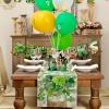 imageARKENY St Patricks Day Table Runner 13x72 Inches Shamrock Lucky Vase Spring Seasonal Farmhouse Buffalo Plaid Burlap Indoor Kitchen Dining Table Decorations for Home Party AT38772