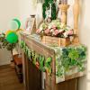 imageARKENY St Patricks Day Table Runner 13x72 Inches Shamrock Lucky Vase Spring Seasonal Farmhouse Buffalo Plaid Burlap Indoor Kitchen Dining Table Decorations for Home Party AT38772