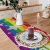 imageLGBTQ Pride Decorations Rainbow Stripes Table Runner 13 x 72 Inch Love Wins Gay Lesbian Pansexual Party Decor Rustic Vintage AT274