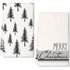 imageARKENY Christmas Kitchen Towels Set of 2Green Buffalo Plaid Xmas Tree Dish Towels 18x26 InchHoilday Farmhouse Home Decoration AD099Black