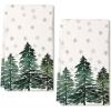 imageARKENY Christmas Kitchen Towels Set of 2Green Xmas Tree Snowflake Dish Towels 18x26 Inch Drying DishclothFarmhouse Nobel Home Decoration AD140Green Two Piece
