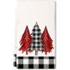 imageARKENY Christmas Kitchen TowelsBlack Buffalo Plaid Xmas Tree Dish Towels 18x26 Inch Drying DishclothFarmhouse Home Noel Decoration AD145