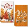imageARKENY Fall Kitchen Towels Set of 2Orange Maple Tree Autumn Dish Towels 18x26 Inch Drying DishclothThanksgiving Farmhouse Home Decorations AD382