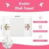 imageARKENY Easter Kitchen Towels Set of 2Beige Pink Bunny Floral Eggs Dish Towels 18x26 Inch Drying DishclothFarmhouse Home Seasonal Spring Decorations AD217Beige Two Bunny