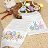 imageARKENY Easter Kitchen Towels Set of 2Beige Pink Bunny Floral Eggs Dish Towels 18x26 Inch Drying DishclothFarmhouse Home Seasonal Spring Decorations AD217Pink Egg
