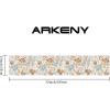 imageARKENY Fall Thanksgiving Table Runner 13x72 InchesFloral Leaves Seasonal Burlap Farmhouse Indoor Outdoor Autumn Table Runner for Home AT49172