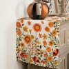 imageARKENY Fall Thanksgiving Table Runner 13x72 InchesWildflower LeavesSeasonal Burlap Farmhouse Indoor Autumn Table Runner for Home