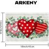 imageARKENY Mothers Day Placemats 12x18 Inches Set of 4 Heart Leaves Flower Seasonal Farmhouse Burlap Indoor Kitchen Dining Table Mats Valentines Table Decoration for Home Party AP22118