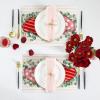 imageARKENY Mothers Day Placemats 12x18 Inches Set of 4 Heart Leaves Flower Seasonal Farmhouse Burlap Indoor Kitchen Dining Table Mats Valentines Table Decoration for Home Party AP22118