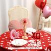 imageARKENY Mothers Day Placemats 12x18 Inches Set of 4 Heart Love Farmhouse Burlap Red Buffalo Plaid Indoor Anniversary Wedding Valentines Table Decorations for Home Party AP22418