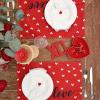 imageARKENY Mothers Day Placemats 12x18 Inches Set of 4 Love Heart Seasonal Farmhouse Burlap Red Indoor Kitchen Anniversary Wedding Dining Table Mats Valentines Table Decoration for Home Party AP02318