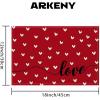 imageARKENY Mothers Day Placemats 12x18 Inches Set of 4 Love Heart Seasonal Farmhouse Burlap Red Indoor Kitchen Anniversary Wedding Dining Table Mats Valentines Table Decoration for Home Party AP02318