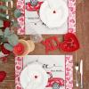 imageARKENY Mothers Day Placemats 12x18 Inches Set of 4 Love You More Truck Heart Farmhouse Burlap Pink Indoor Anniversary Wedding Valentines Table Decorations for Home Party AP53318
