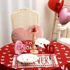 imageARKENY Mothers Day Placemats Set of 4 Love You More Hugs Kisses Seasonal Farmhouse Burlap Indoor Kitchen Anniversary Wedding Dining Table Mats Valentines Table Decoration for Home Party
