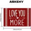imageARKENY Mothers Day Placemats Set of 4 Love You More Hugs Kisses Seasonal Farmhouse Burlap Indoor Kitchen Anniversary Wedding Dining Table Mats Valentines Table Decoration for Home Party