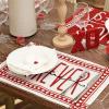 imageARKENY Mothers Day Placemats Set of 4 Love You More Hugs Kisses Seasonal Farmhouse Burlap Indoor Kitchen Anniversary Wedding Dining Table Mats Valentines Table Decoration for Home Party