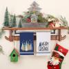 imageMerry Christmas Kitchen Towels Set of 2Blue Xmas Tree Dish Hand Towels Holiday Home Indoor Bathroom Party Seasonal Noel Decorations DD027Blue