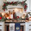 imageMerry Christmas Kitchen Towels Set of 2Blue Xmas Tree Dish Hand Towels Holiday Home Indoor Bathroom Party Seasonal Noel Decorations DD027Blue