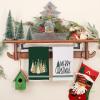 imageMerry Christmas Kitchen Towels Set of 2Blue Xmas Tree Dish Hand Towels Holiday Home Indoor Bathroom Party Seasonal Noel Decorations DD027Green