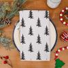imageMerry Christmas Kitchen Towels Set of 2Green Xmas Tree Snow Dish Hand Towels Holiday Home Indoor Bathroom Party Seasonal Noel Decorations DD051Black