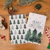 imageMerry Christmas Kitchen Towels Set of 2Green Xmas Tree Snowflake Dish Hand Towels Holiday Home Indoor Bathroom Party Seasonal Noel Decorations DD018Green
