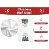 imageMerry Christmas Kitchen Towels Set of 2Green Xmas Tree Snowflake Dish Hand Towels Holiday Home Indoor Bathroom Party Seasonal Noel Decorations DD018Green