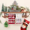 imageNutcrackers Christmas Kitchen Towels Set of 2Red Snowflake Xmas Tree Dish Hand Towels Holiday Home Indoor Bathroom Party Seasonal Noel Decorations DD036Red