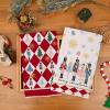 imageNutcrackers Christmas Kitchen Towels Set of 2Red Snowflake Xmas Tree Dish Hand Towels Holiday Home Indoor Bathroom Party Seasonal Noel Decorations DD036Red
