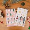 imageNutcrackers Christmas Kitchen Towels Set of 2Red Snowflake Xmas Tree Dish Hand Towels Holiday Home Indoor Bathroom Party Seasonal Noel Decorations DD036Pink