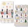 imageNutcrackers Christmas Kitchen Towels Set of 2Red Snowflake Xmas Tree Dish Hand Towels Holiday Home Indoor Bathroom Party Seasonal Noel Decorations DD036Grey