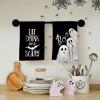 imageARKENY Ghost Halloween Kitchen Towels Set of 2Black Bat Boo Dish Towels 18x26 InchFarmhouse Home Indoor Vintage Party Decoration AD393
