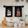 imageARKENY Pumpkin Ghost Halloween Kitchen Towels Set of 2Black Bat Cat Boo Dish Towels 18x26 InchFarmhouse Home Indoor Vintage Party Decoration AD395