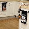 imageARKENY Pumpkin Ghost Halloween Kitchen Towels Set of 2Black Bat Cat Boo Dish Towels 18x26 InchFarmhouse Home Indoor Vintage Party Decoration AD395