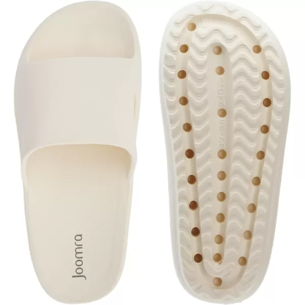 imageJoomra Arch Support Pillow Slippers for Women and Men Recovery House Slides Shower Sandals  Cushion Thick SoleBeige With Arch Support