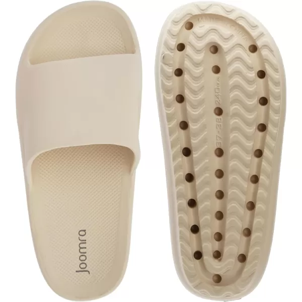imageJoomra Arch Support Pillow Slippers for Women and Men Recovery House Slides Shower Sandals  Cushion Thick SoleKhaki With Arch Support
