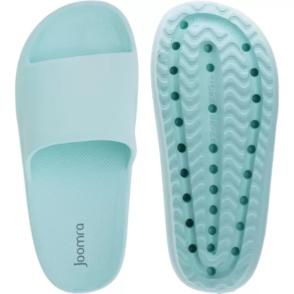 imageJoomra Arch Support Pillow Slippers for Women and Men Recovery House Slides Shower Sandals  Cushion Thick SoleLight Blue With Arch Support