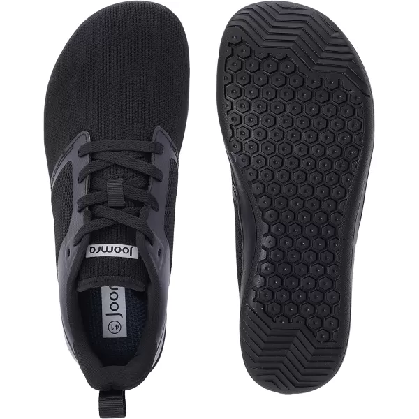 imageJoomra Mens Cross Trainer Minimalist Barefoot Shoes Zero Drop Sneakers  Wide Toe Box  Upgrade StabilityW83  All Black
