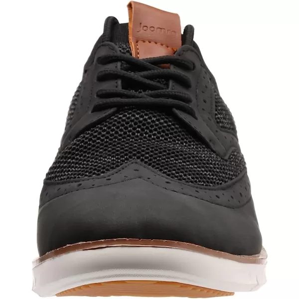 imageJoomra Mens KnitLeather Wingtip Oxford Dress ShoesBlack