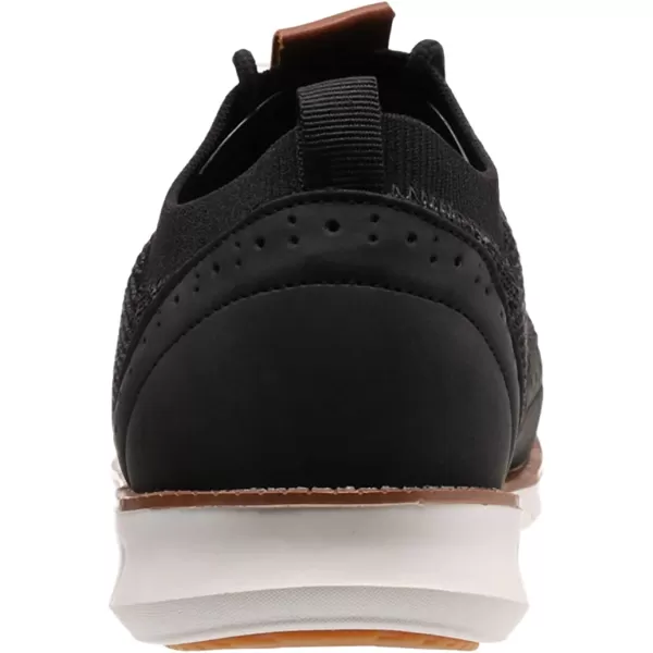 imageJoomra Mens KnitLeather Wingtip Oxford Dress ShoesBlack