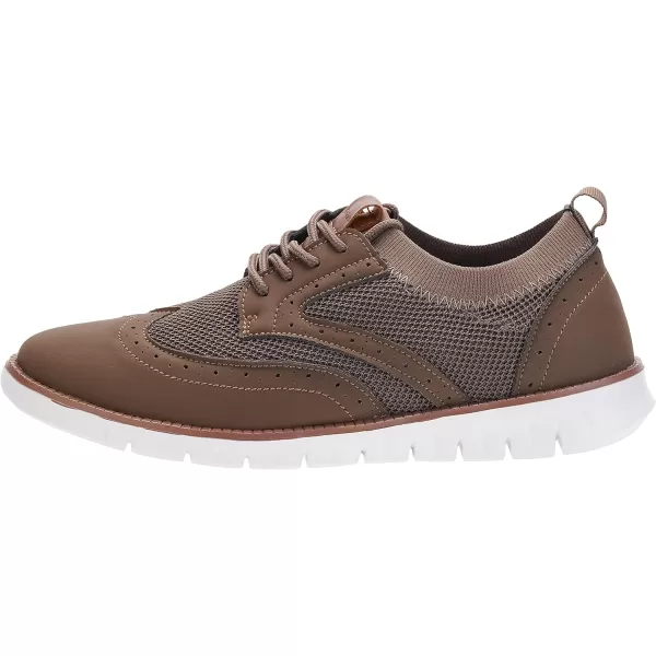 imageJoomra Mens KnitLeather Wingtip Oxford Dress ShoesBrown