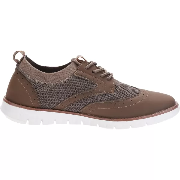 imageJoomra Mens KnitLeather Wingtip Oxford Dress ShoesBrown